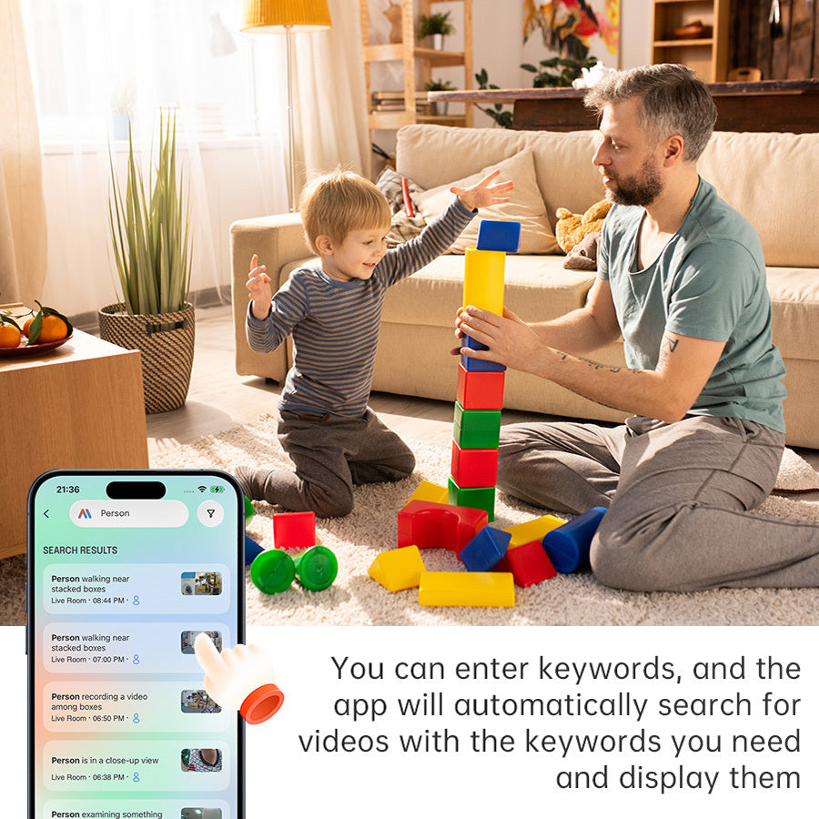 LAOMENIE AI Camera Indoor Pan Tilt Home 5G&2.4Hz Wi-Fi Security Camera