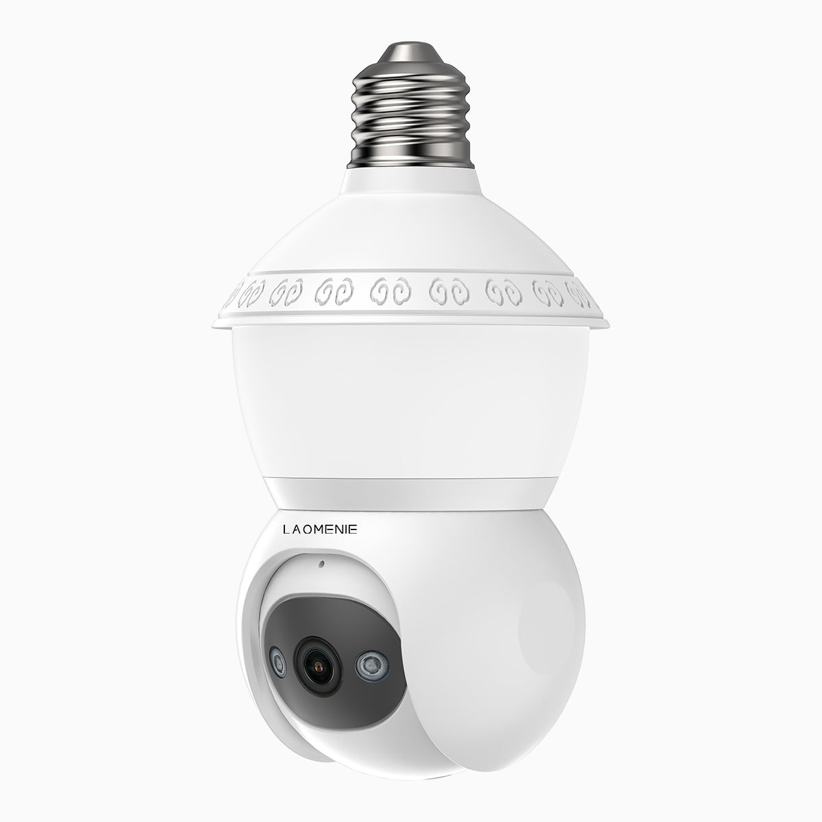 LAOMENIE wireless Outdoor Security Bulb Camera with LED Strip