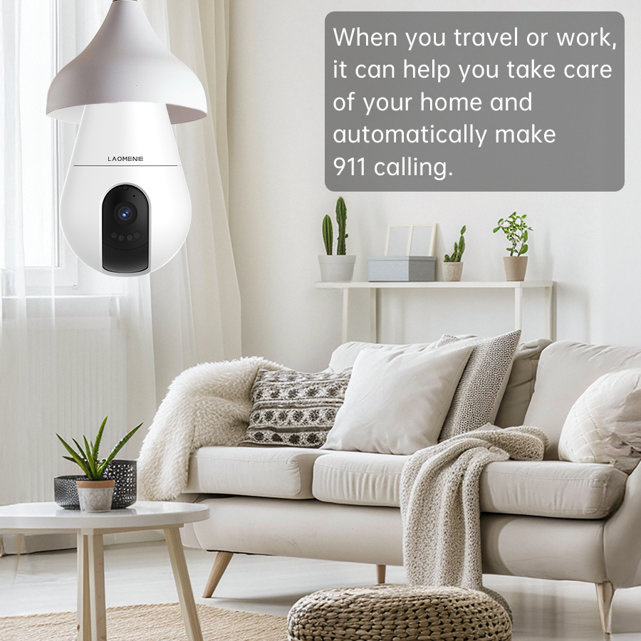 LAOMENIE AI Camera Indoor Pan Tilt Home 5G&2.4Hz Wi-Fi Security Camera
