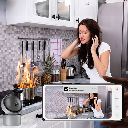 LAOMENIE AI Camera Indoor Pan Tilt Home 5G&2.4GHz Wi-Fi Security Camera