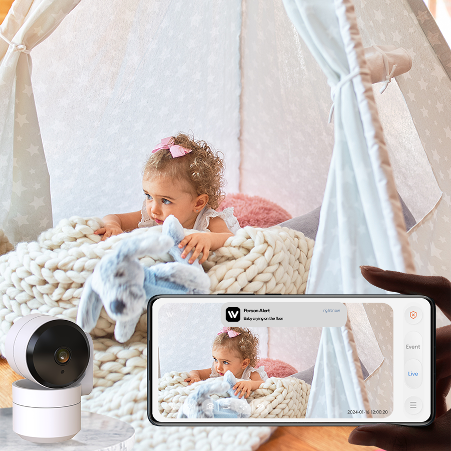 laomenie AI Camera Indoor Pan Tilt Home 2.4GHz Wi-Fi Security Camera